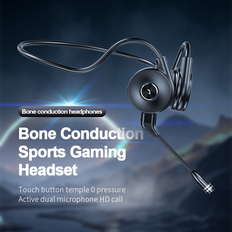 【FUPANG】No painly truly conduction headset wireless bluetooth5.0 headphones waterproof sport earphones HiFi stereo headphones with. 