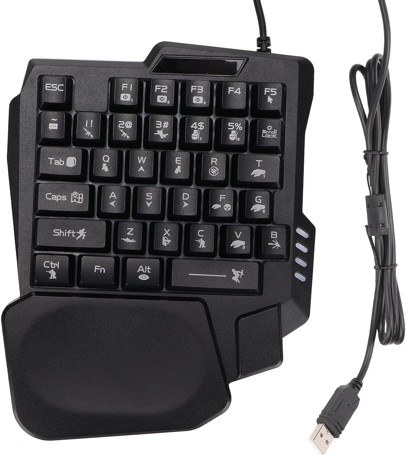 One Handed Gaming Keyboard Mini Gaming Keyboard Half Keyboard Gaming RGB Gaming Keyboard. 