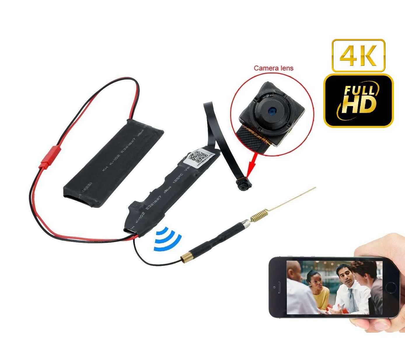 Full HD 1080P Wifi ip P2P  Module Mini DV DVR Wireless IP Surveillance Security Ribbon Camera-S06. 