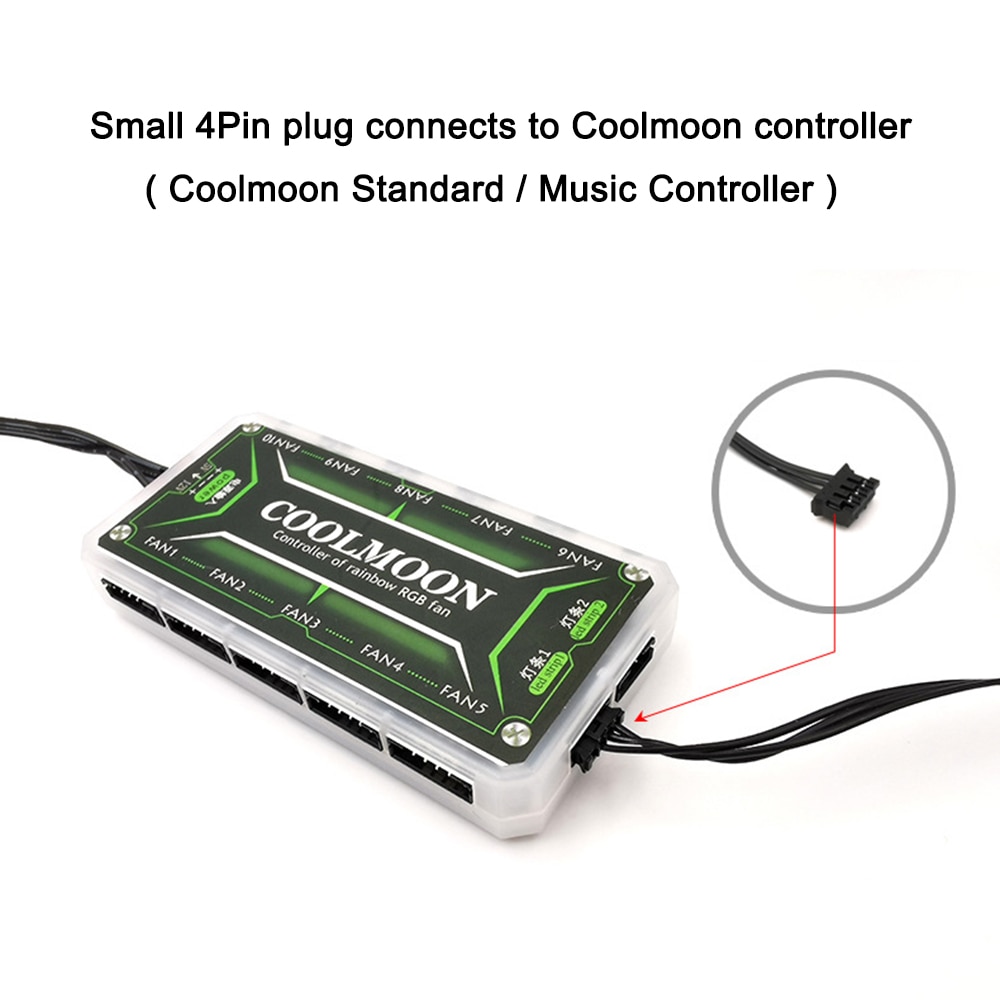 Coolmoon RGB LED Light Graphics Card Brket 25cm/28cm 5V Small 4PIN GPU Suprt VGA Holder for Computer Chassis PC -ROG28CM w Music. 