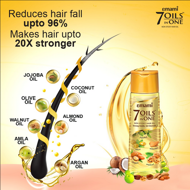 (Emami) 7 Oils in One Non Sticky Hair Oil Size: 200ml