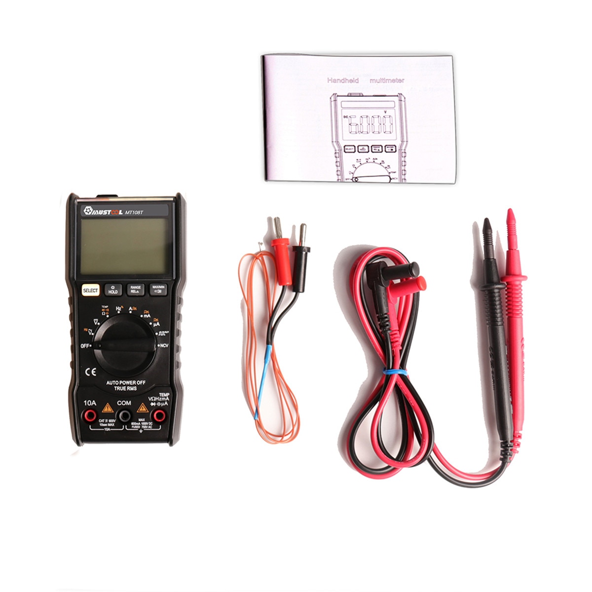 MUSTOOL MT108T Square Wave Output True RMS NCV Tature Tester Digital Multimeter 6000 Counts Backlight. 