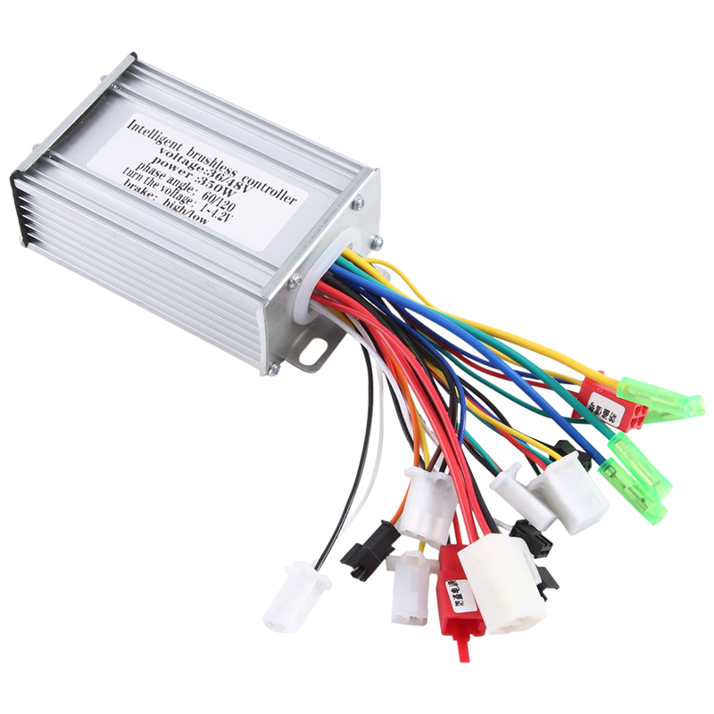 1 Piece 36V/48V 350W E-Bike Brushless Controller Replacement Accessories for Electric Bicycle E-Scooter Dual Mode Sensor/Sensorless