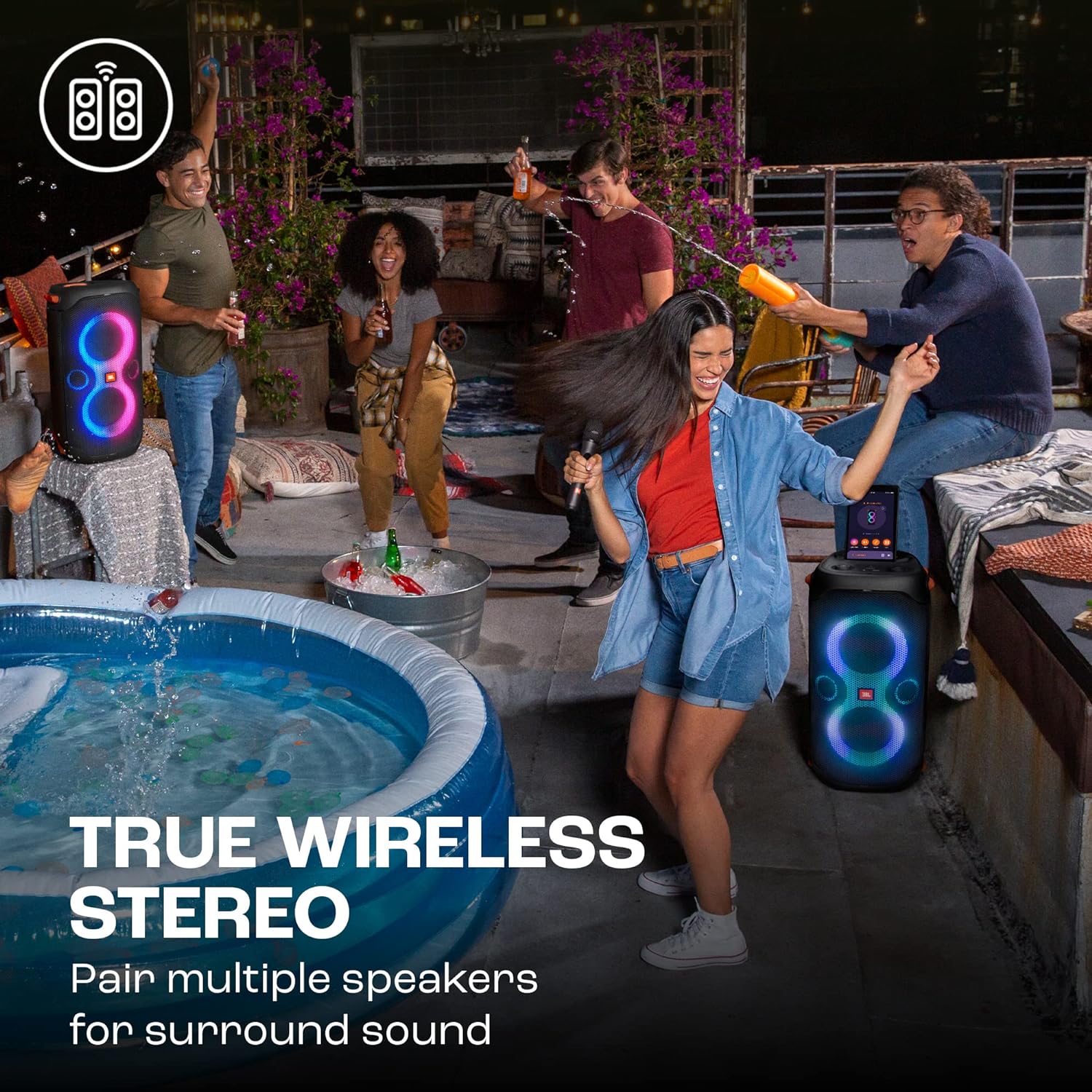 JBL PartyBox110 Bluetooth Portable Party Speaker. 