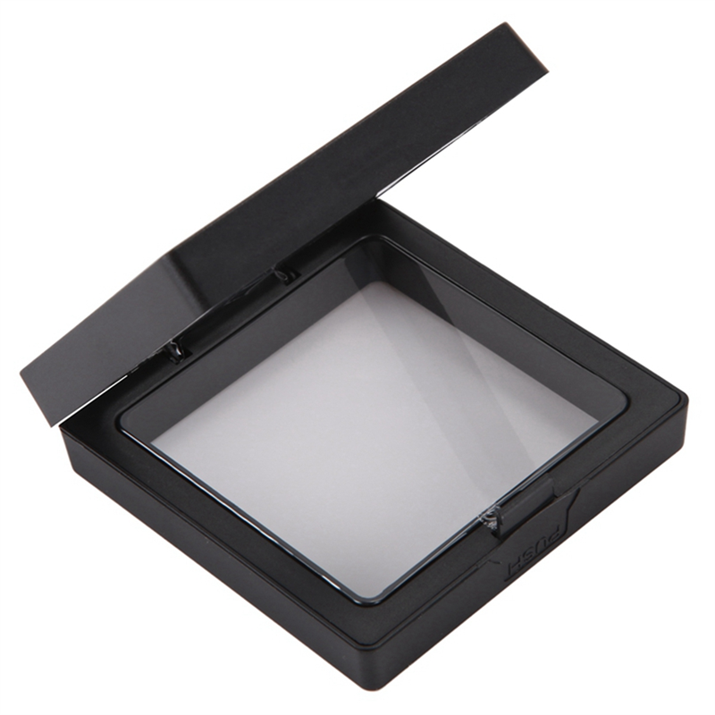 Coin Display Box - Set of 90 3D Floating Frame Display Holder with Stands Black. 