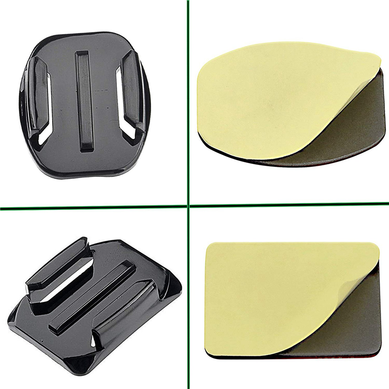 BRADOO Helmet Accessories Set 48X Surface Mounts + 48X Adhesive Stickers Sticker Pads for GoPro Hero 7/6/5/4/3+/3 Hero Session. 