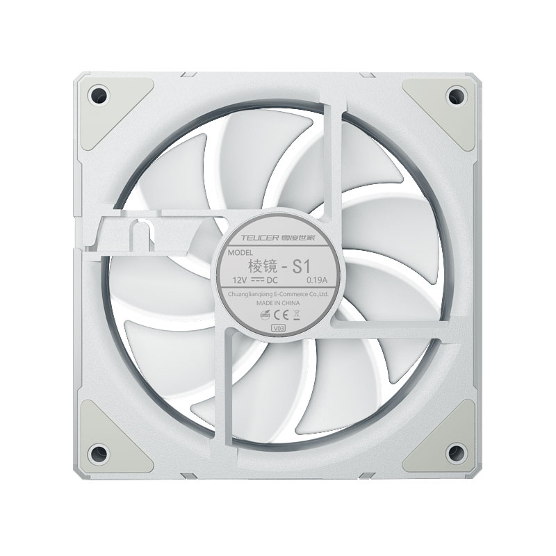 TEUCER Prism S1 Chassis Fan 120MM ARGB 5V 3Pin PWM PC Cooling Fan Cooler for PC Case 800 to 1800RPM CPU Radiator Fan. 