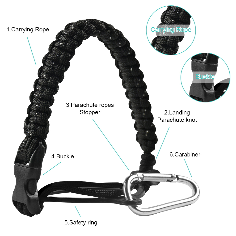 ⭐ Tumbler Accessories 530ml/750ml Tyeso Silicone Boot with Paracord Handle for Tumbler Tyeso Accessories Set, Silicone Protector for Tumbler Anti-Slip Bottom Sleeve Cover & Paracord Rope Water Bottle Handle Set for Tyeso and Other Wide Mouth Bottles. 