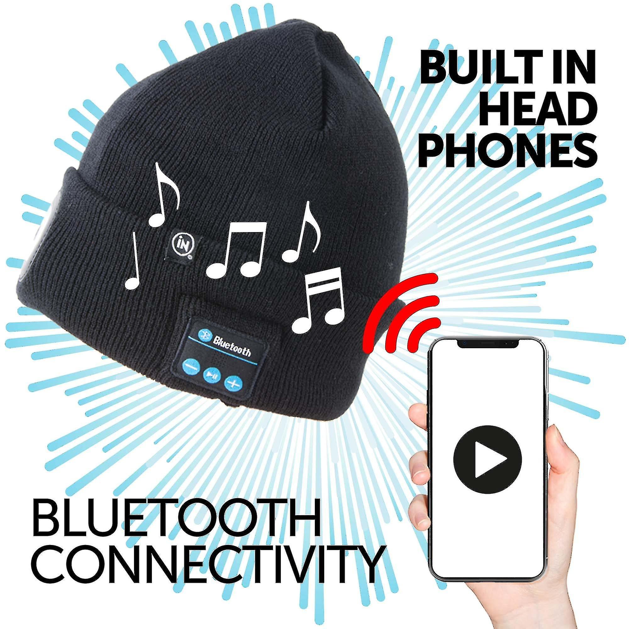 Soft Warm Beanie Hat Bluetooth Music Smart Cap Headset Speaker with Mic. 