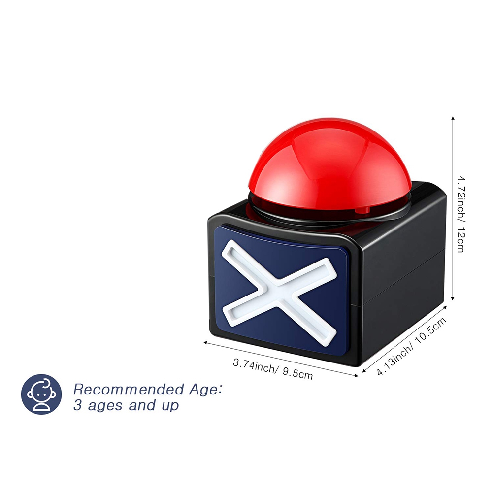 4PCS Game Answer Buzzer,Game Buzzer Alarm Sound Play Button with Light Trivia Quiz Got Talent Buzzer Game for Kids. 