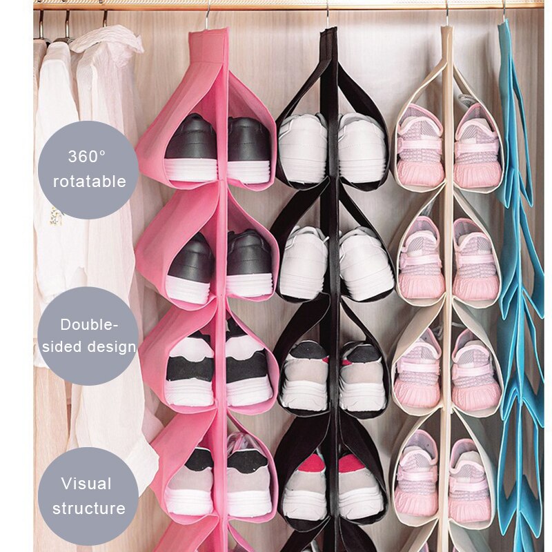 Shoes Rack Closet Hanging Storage Bag 12 Pocket Portable shoe Organizer