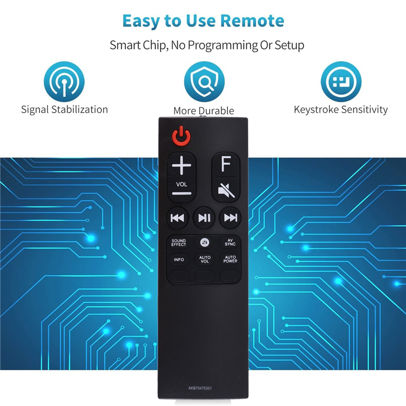 FORIDE Replacement Remote Control AKB75475301 for LG Soundbar Speaker Remote Control. 