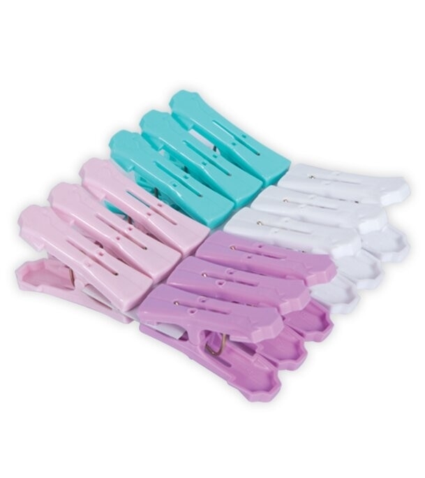Ruby Cloth Clip 12 Pcs Set Assorted. 