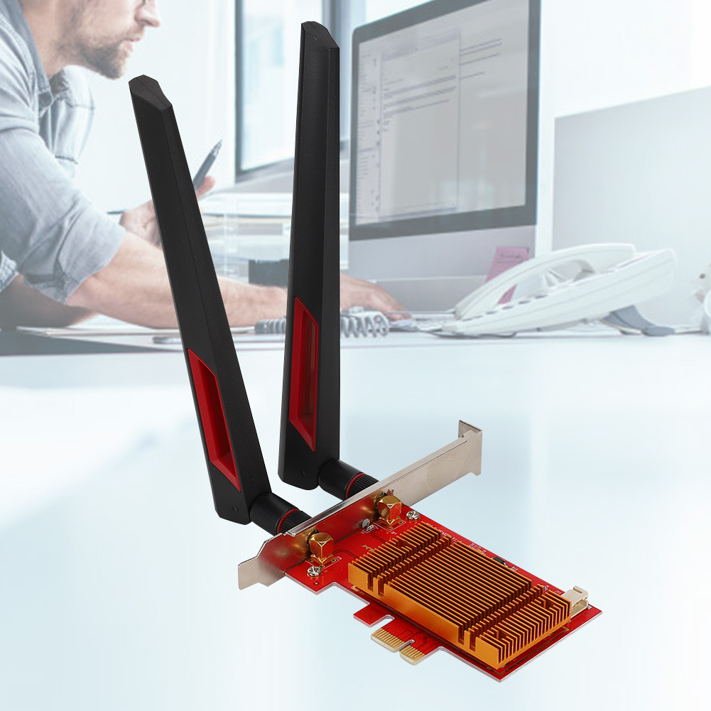 For Intel 9260AC Dual Band NIC 1.73Gbps PCI-E Desktop Wireless Network Card With 8dBi Antenna. 