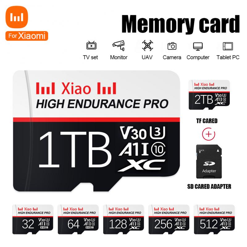 For Xiaomi Micro TF/SD Card 1TB Class 10 High Speed A1 Memory Card 128GB Flash TF Card V30 512GB SD Card For Phone Computer PC