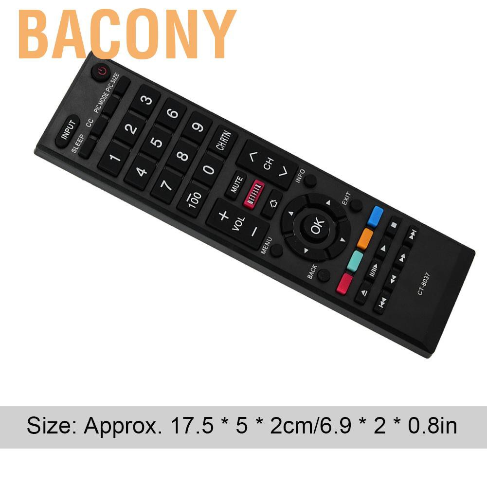 Bacony CT-8037 Replacement Multifunctional TV Remote Control 65L5400UC 40L3400 40L3400U controller for Toshiba. 