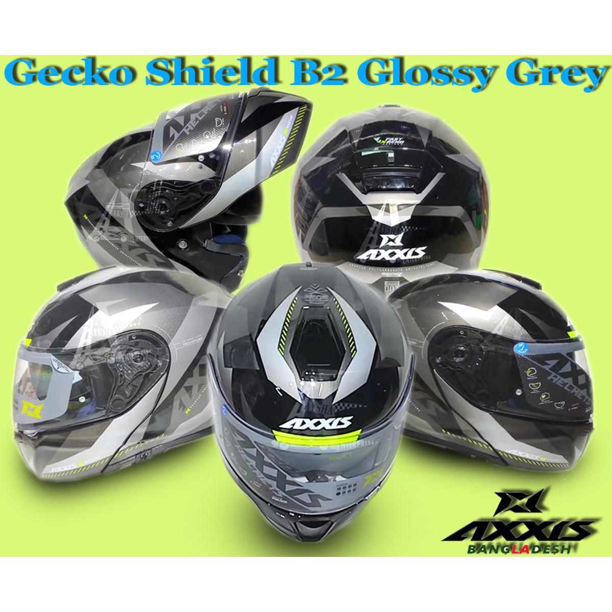 Full Face Axxis Eagle Gecko SV  Shield B2 Glossy Grey