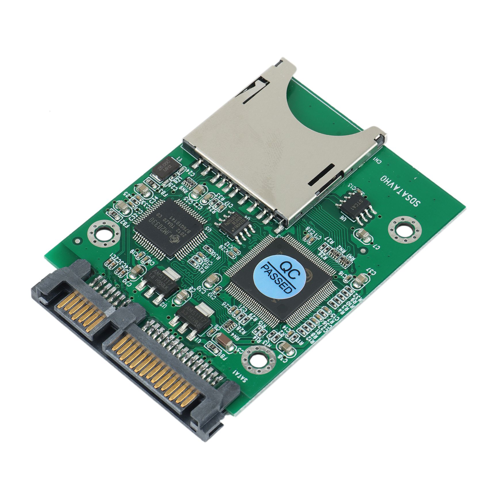 SRIWEN SD SDHC Secure Digital MMC Memory Card to 7+15P SATA Serial ATA Converter Adapter Easy Installation No Driver Required