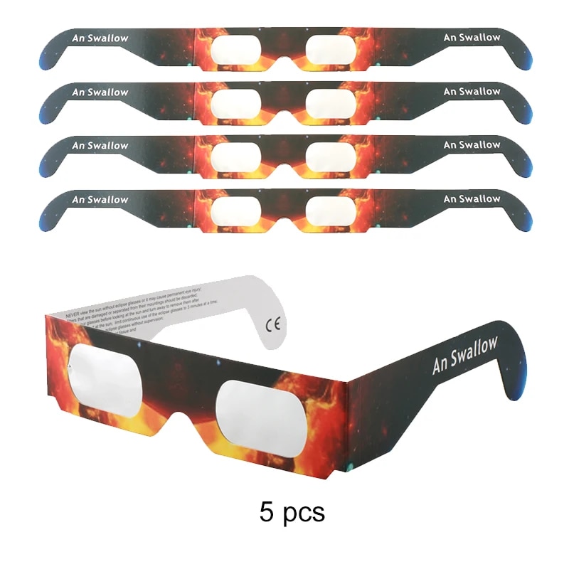 Paper Soluna Solar Eclipse Glasses CE and ISO Certified Safe Shades for Direct Sun Viewing Outlier Aeuinv. 