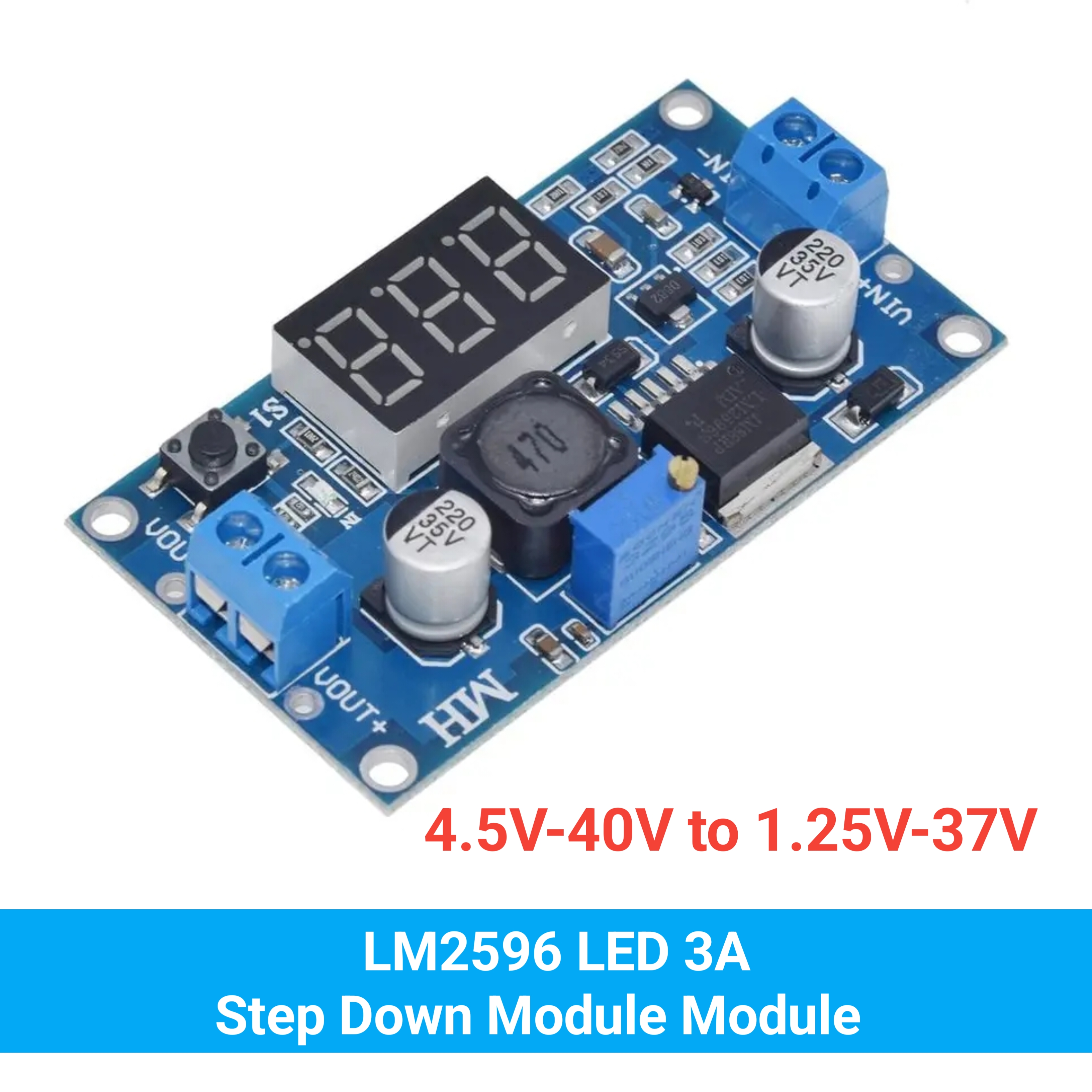 XL4015 LM2596 Mini360 Mini560 MP1584EN 5A 3A 2A DC 4.5-30V to 1.5V-24V  adjustable Power Step-down Module DC CC CV Lithium Battery  Charging Board Led Power Buck Converter. 