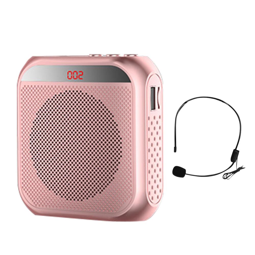 Voice Amplifier With Wired Microphone Headset Portable Rechargeable 2200mA Amplifier Teacher Training Meeting Headset Recorder. 