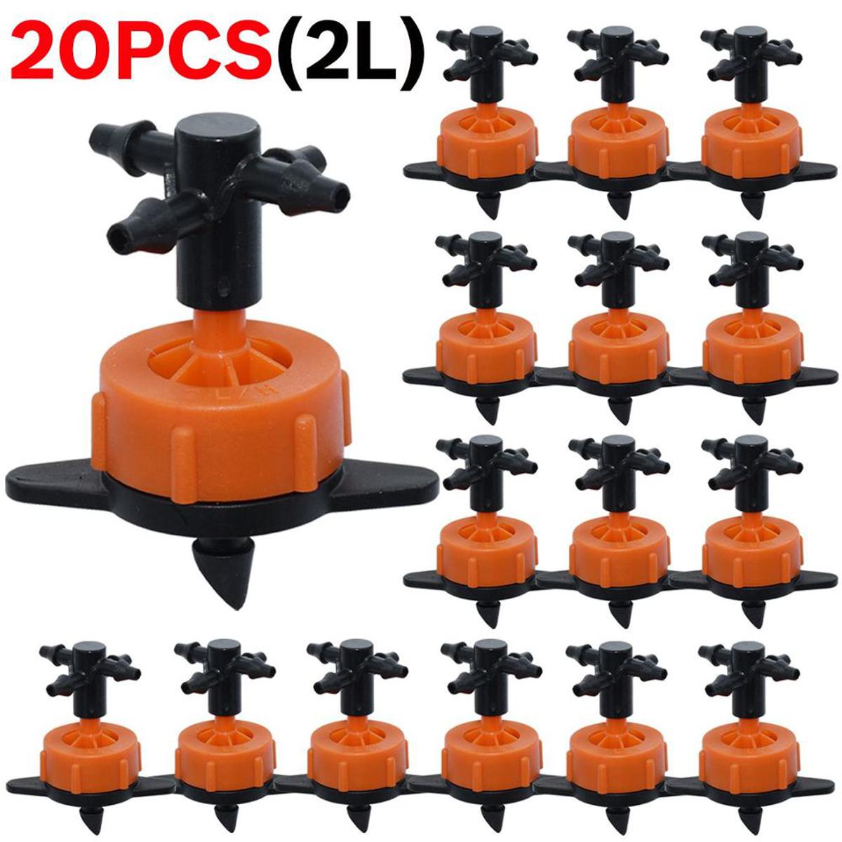Irrigation 2L/4L/8L Steady flow dripper with 4-way cross Connector Agriculture Drip water irrigation Drip arrow connector 20Sets
