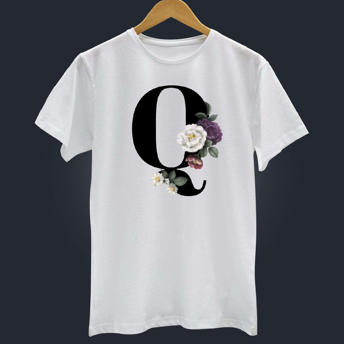 White Synthetic Alphabet T-Shirt A To Z T-Shirt For Men - Make a Style Statement with This Unique Alphabet Tee. 
