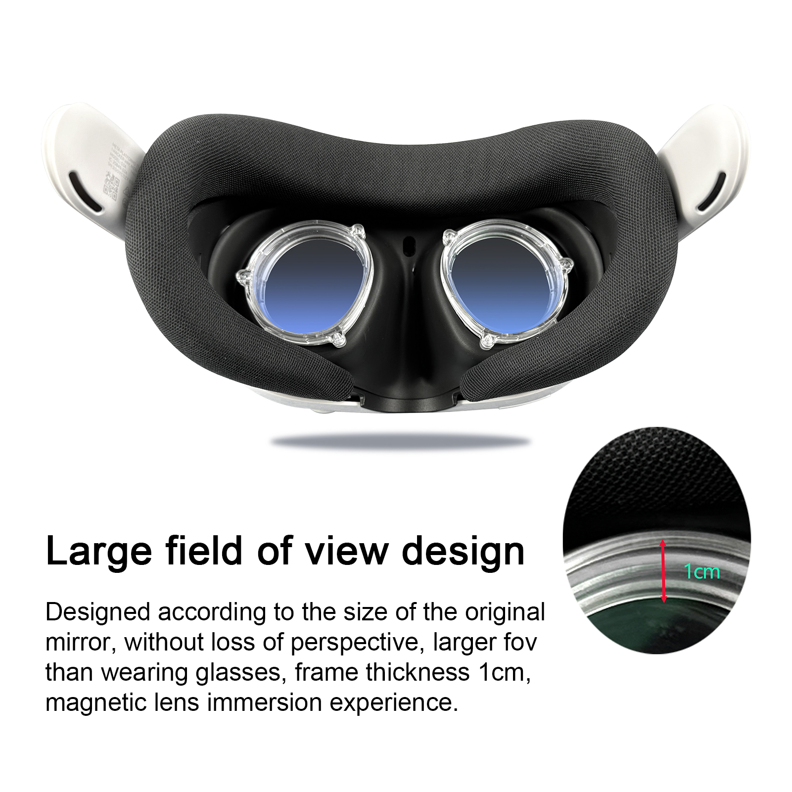 Vr Glasses Spacer Protector Meta Quest 3 Magnetic Vr Glasses Frame Easy Install Durable Bumper Magnetic Vr Lens Frame. 