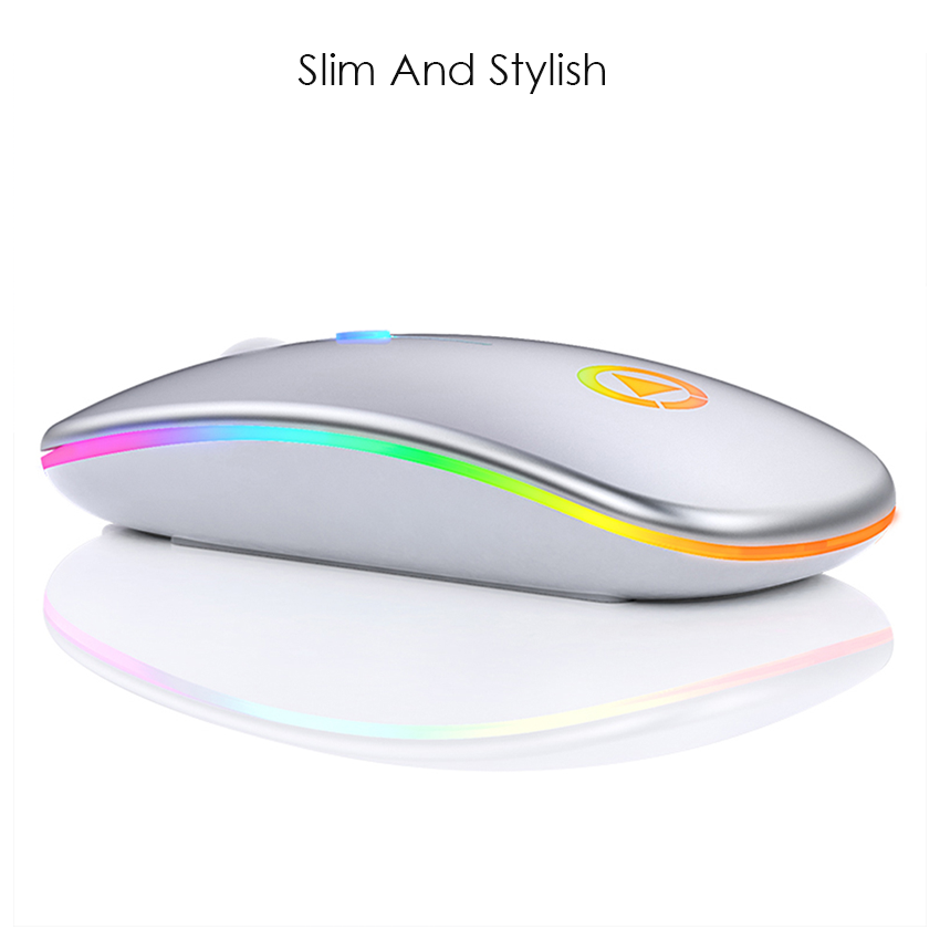 Wireless Mouse Rgb Rechargeable With Slim Design - Yindiao A2 - Customizable Dpi And Lighting For A Stylish Experience. 