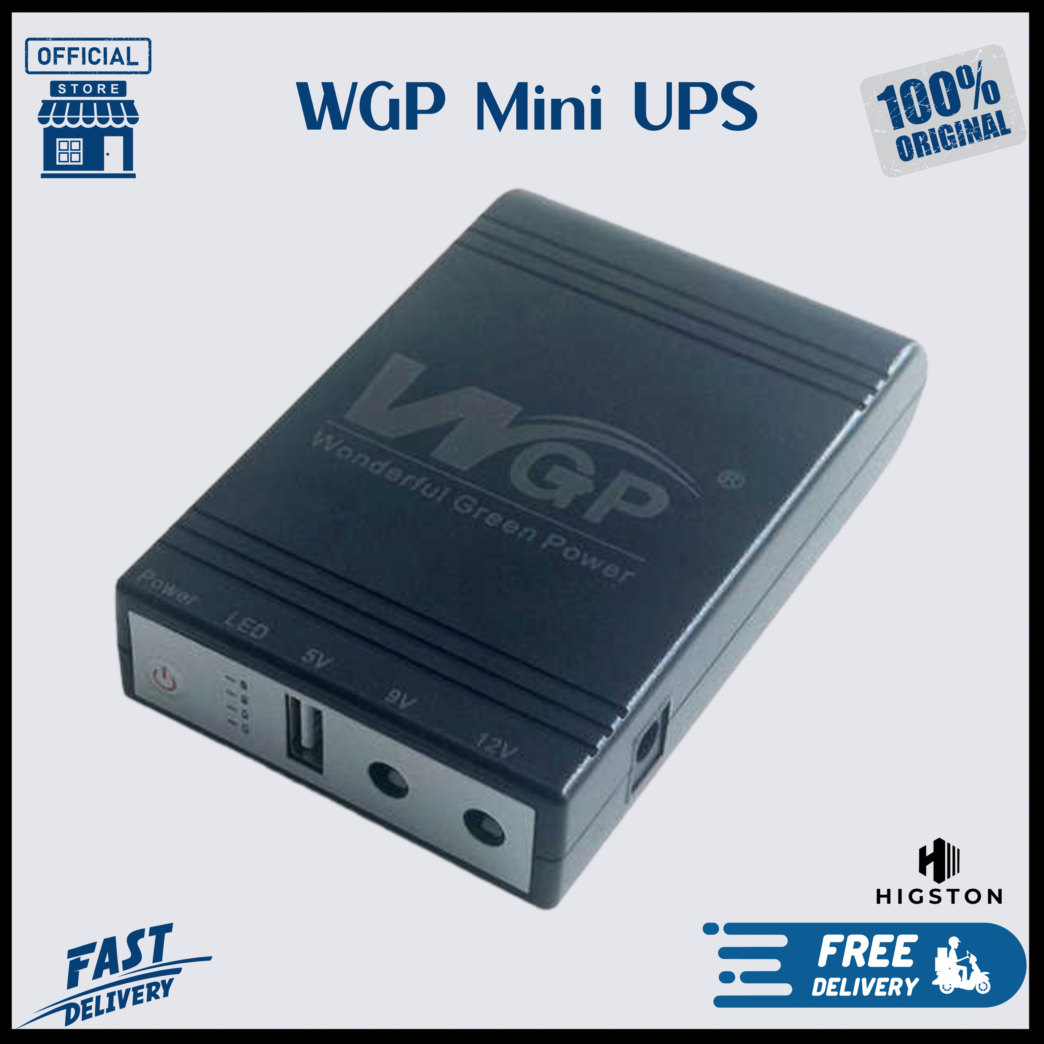Mini UPS for WiFi Router 10400mAh - WGP Updated Version Backup Power Supply for Routers, ONUs & Modems | 12V/9V/5V Multi-Voltage Battery Backup for Uninterrupted WiFi, Ideal for Home & Office | High-Capacity, Reliable Mini UPS for Router & WiFi Devices -
