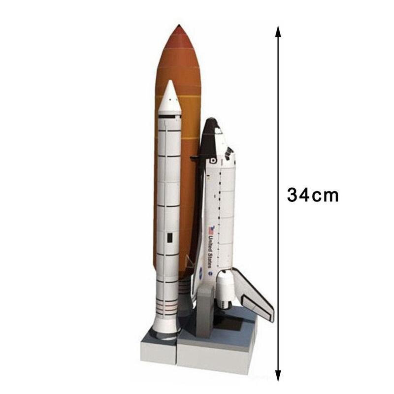 【happy one】Set Children DIY Space Shuttle Models Paper Airplane 1:150 Model Space Toys Handmade Rocket Educational For Kids V6H8. 