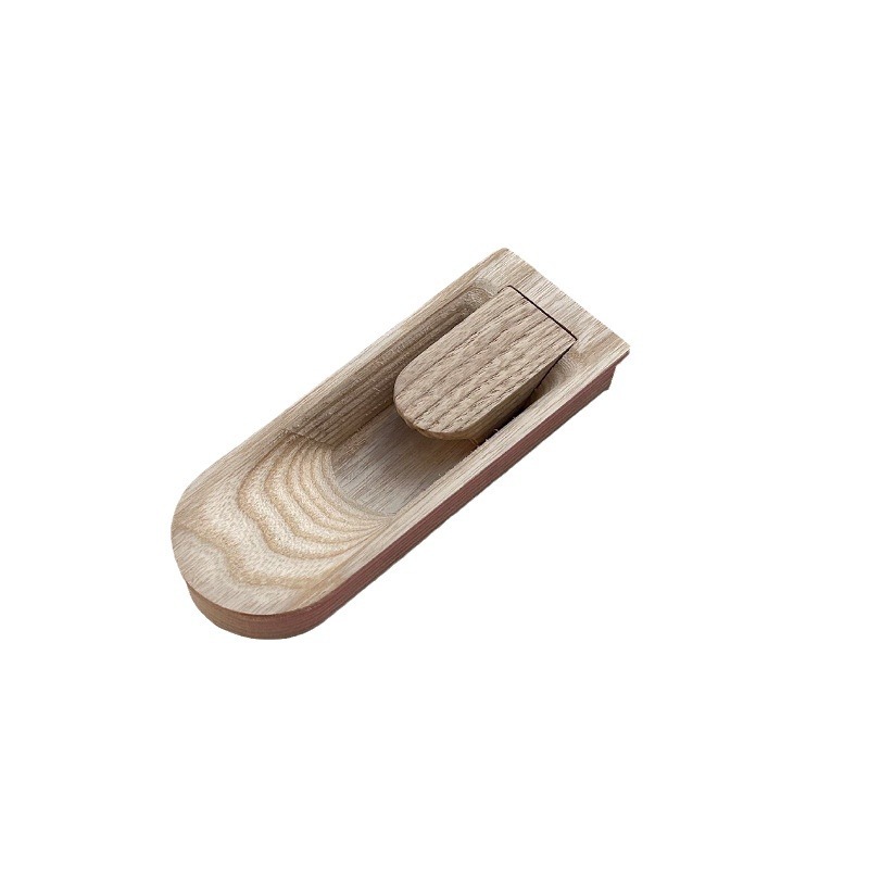 Nordic style embedded log cabinet handle modern simple wood wooden cabinet drawer wardrobe door handle. 