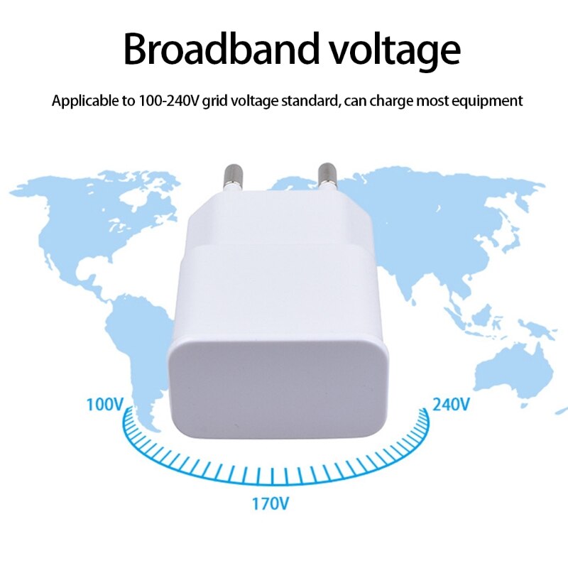 【happy one】USB Wall Charger 5V/2A  Dual USB Cube Power Adapter Plug Charging Block Replacement for Most Mobile. 