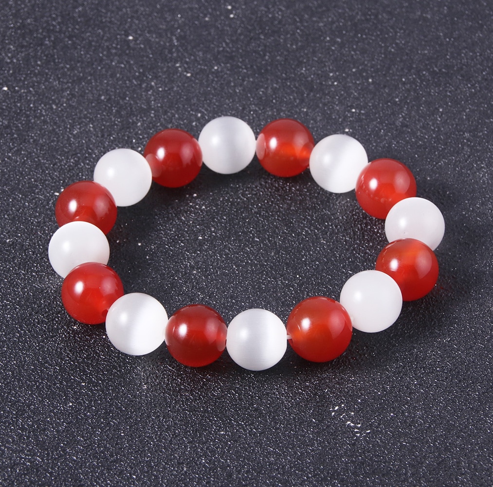 Anime Fruits Basket Bracelet Cosplay Prop Basket Kyo Sohma Red White for Women Crystal Bead Bracelet Man Jewelry Party Gifts. 