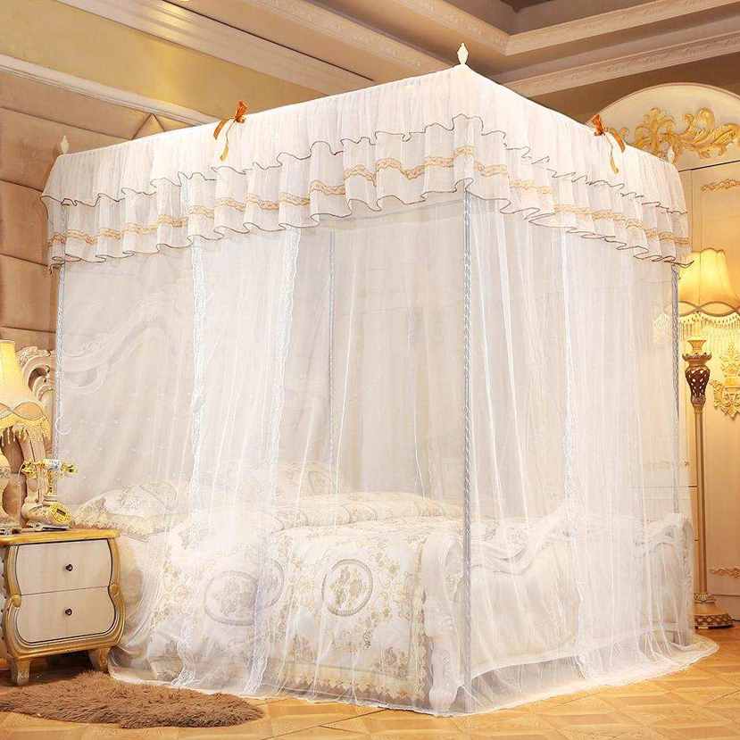 Luxury Princess 4 Corner Post Bed Canopy Mosquito Net Curtain Netting Bedroom. 
