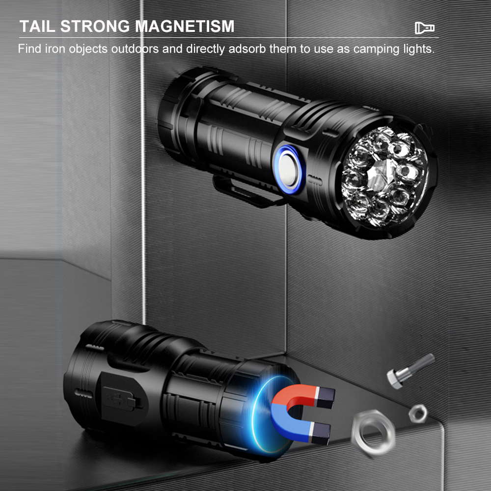 Amanfire F80 Mini Tactical Flashlight 8*XPG LED Light Camping Super Bright Ultra Bright Torch High Power Portable Keychain Lamp. 