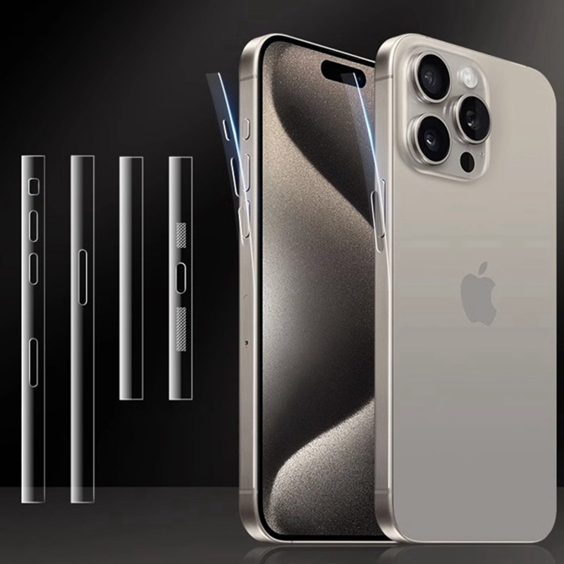 The glass side bezel film is not the frame of the dust mesh transparent matte ro x 15 PMax 15hone 1 for iP5 Pro Plus 15+ 15Pro Ma Hydrogel Film Defense. 