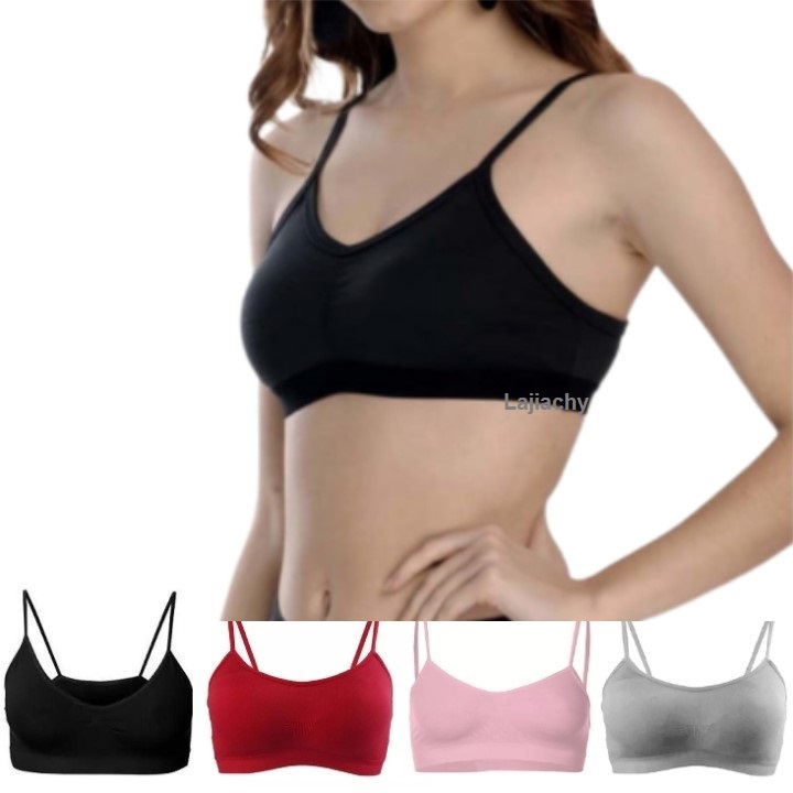 Elegant Women Comfort Cotton Spandex Crop Semi Tank Top - Comfort Fit Camisole in Solid Colors