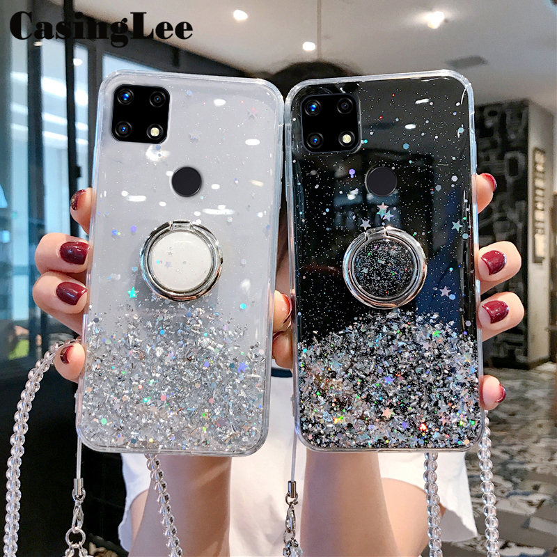 Casinglee for OPPO A15S A15 case Shiny Ring Glitter Soft