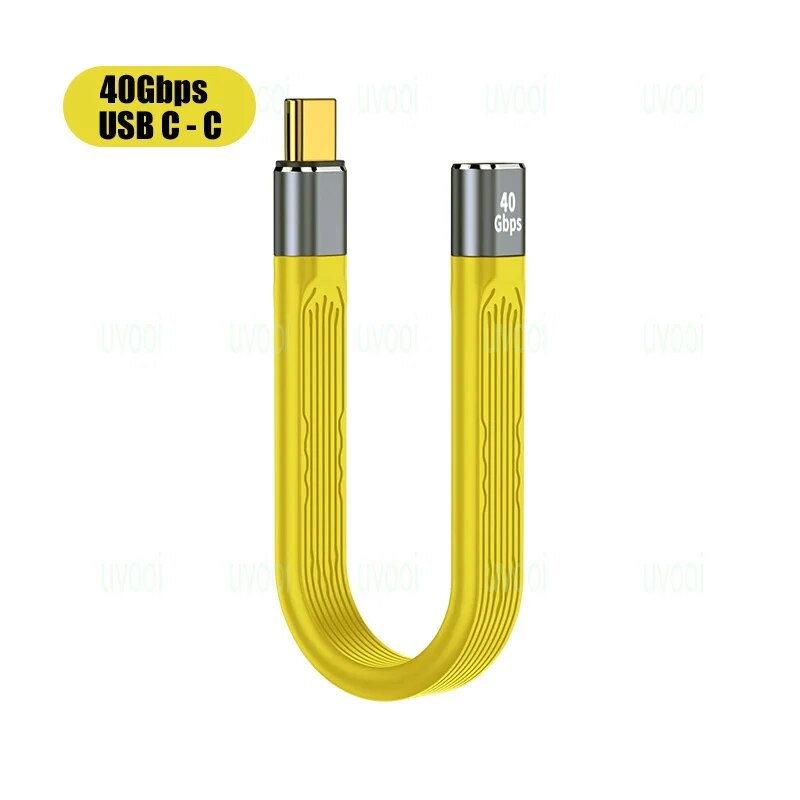 USB 4 Thunder-bolt 3 Data Cable USB C to Type C PD 100W 5A Fast Charging Cable 4K@60Hz 40Gbps Data Wire for Laptop Cell Phone. 