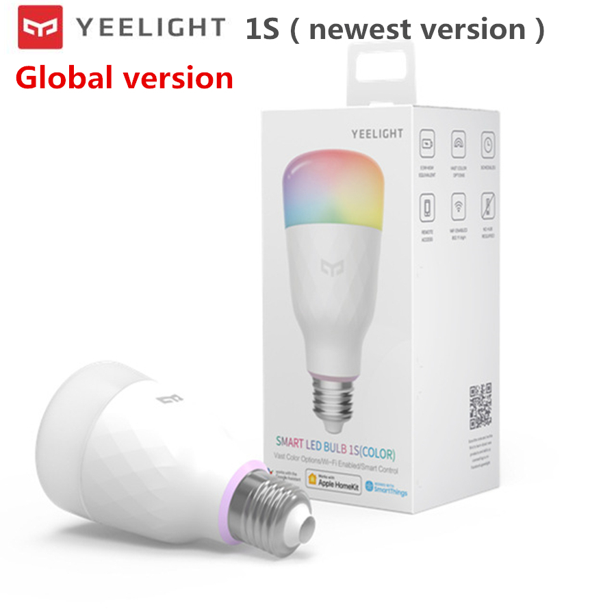 Xiaomi Yeelight Smart LED Bulb 1S RGB Colorful E27 WIFI Voice Remote Control Smart home For Xiaomi APP Mi Home homekit. 