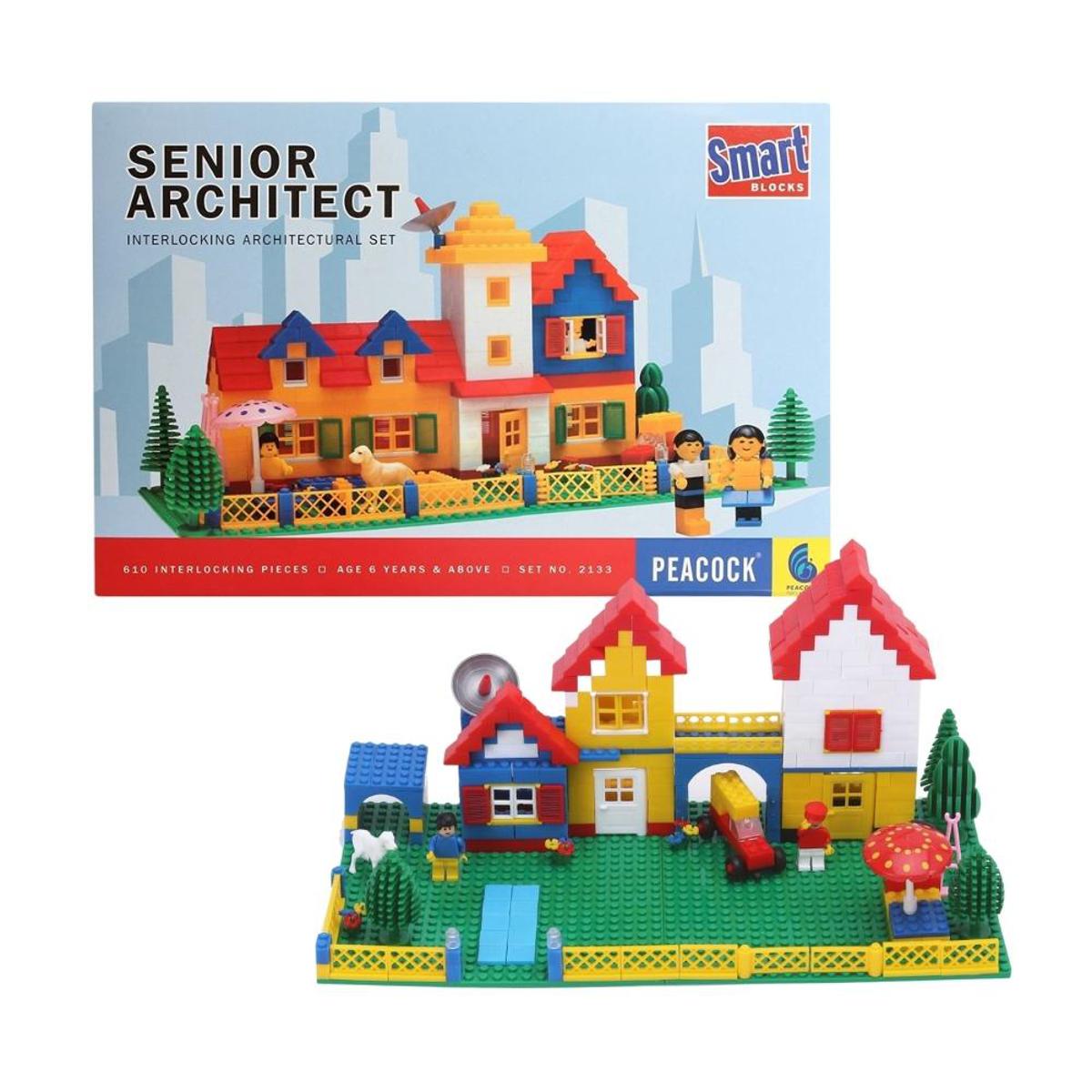 Peacock Senior Architect block building Set for kids | Chalkpencil