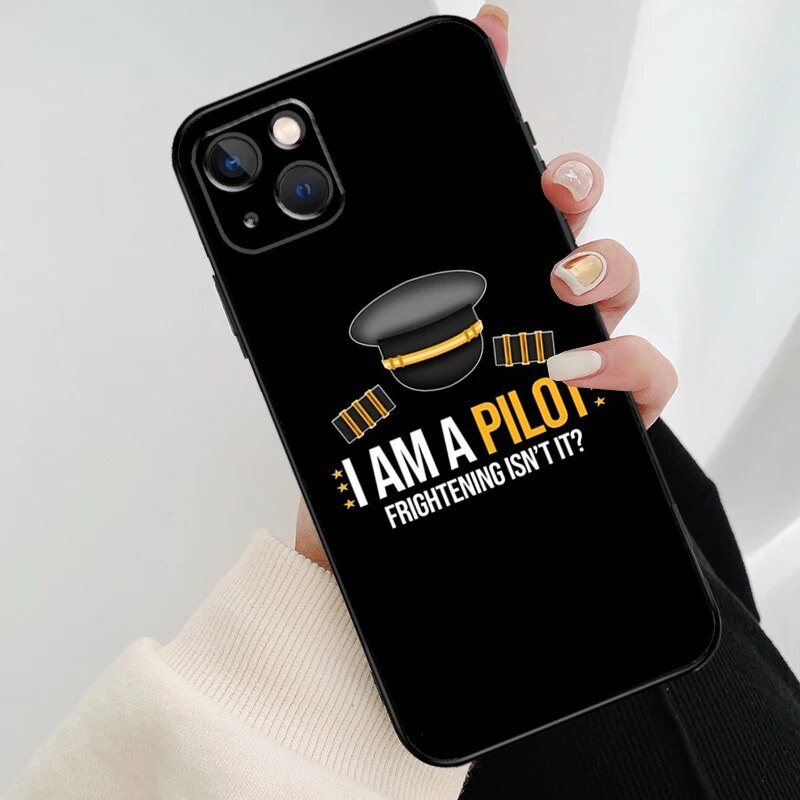 Aviation Aeroplane Pilot Cockpit Phone Case For iPhone 11 12 13 14 15 Pro XS Max Mini Cover For iPhone X XR 7 8 Plus Back Case. 