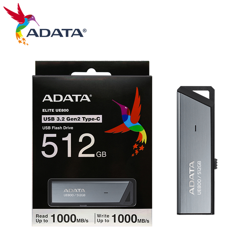 ADATA ELITE UE800 USB Flash Drive 128GB 256GB 512GB 1TB High Speed USB 3.2 Gen2 Type-C Pendrive USB Memory Stick Mini U Disk