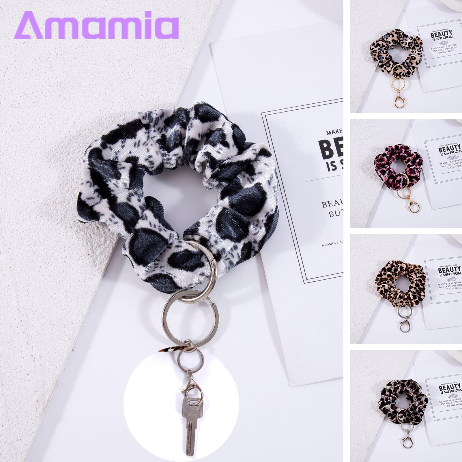 Amamia Scrunchie Wristlet Key Holder Portable Hair Tie Wrist Bracelet Keychain