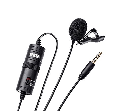 Boya BYM1 Omnidirectional Lavalier Condenser Microphone with 20ft Audio Cable (Black) - Microphone - Microphone - মাইক্রোফোন. 
