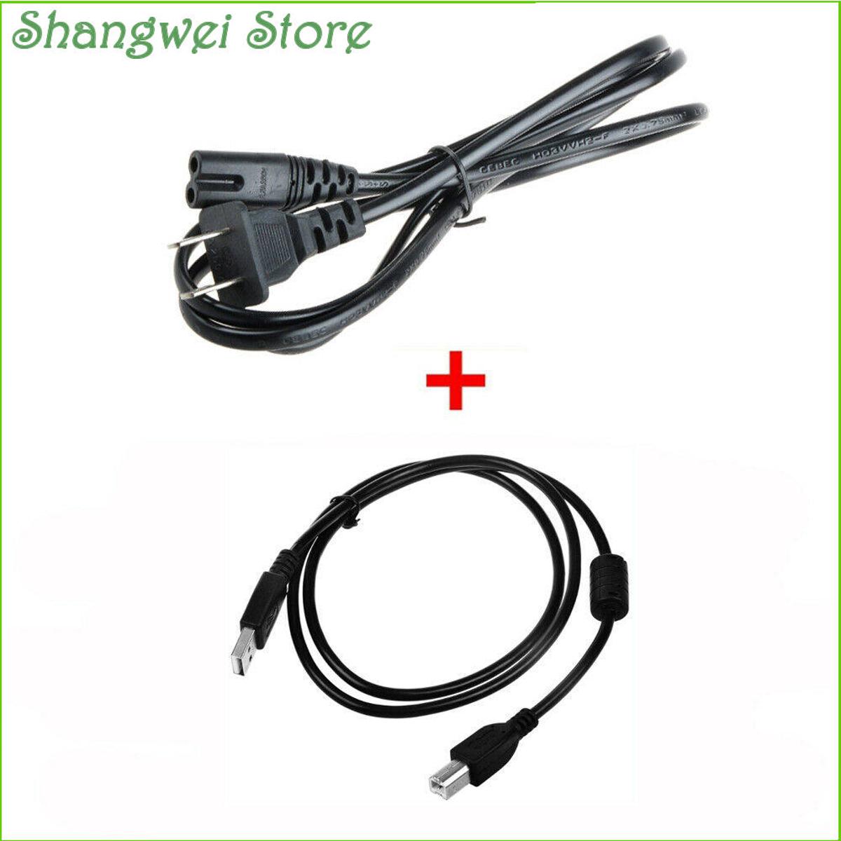 POWER Cord + USB CABLE for CANON MP950 MP960 MP970 MP980 MP990 MG3222 MG3620 PSU