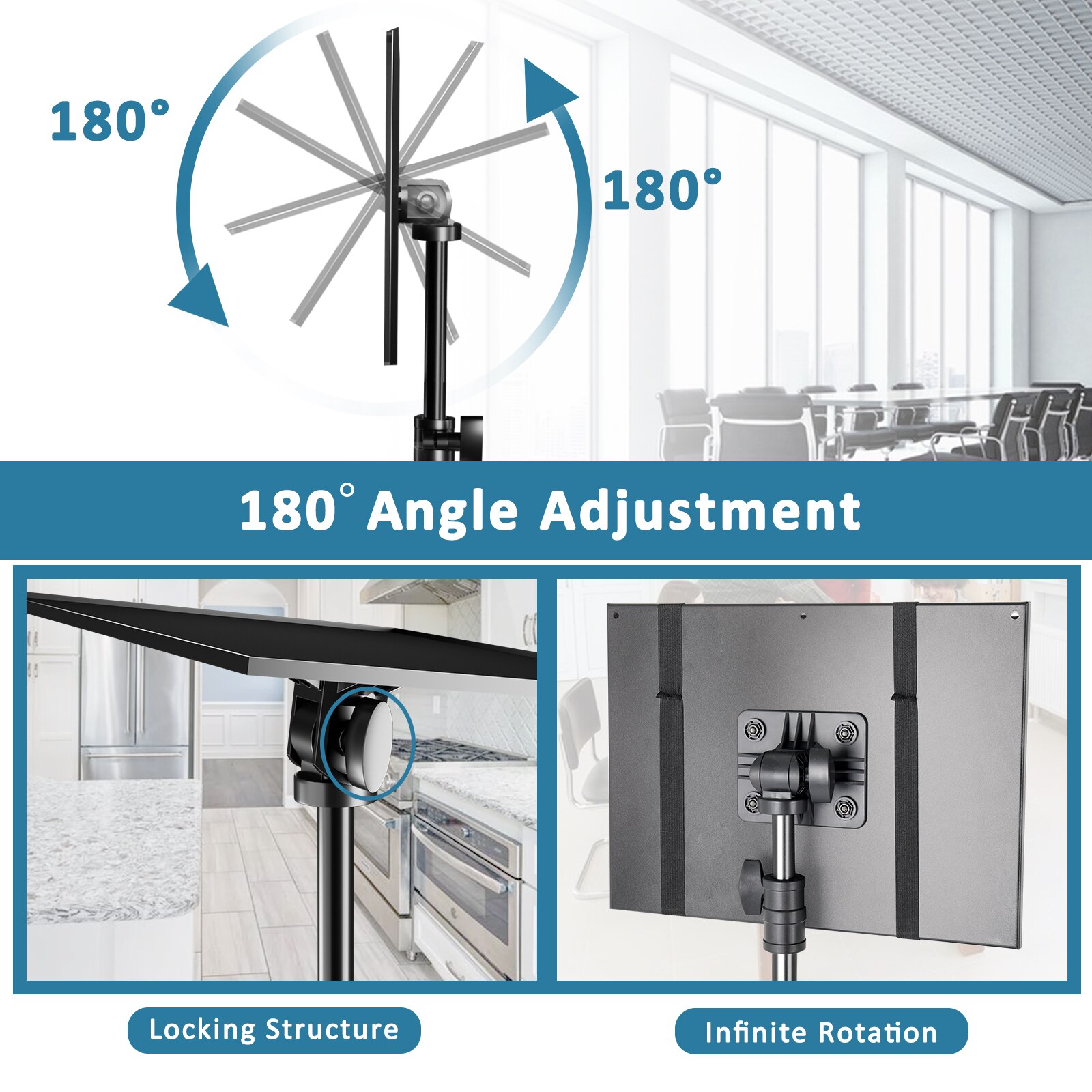 HXSJ Projector Tripod Stand-Laptop Tripod Adjustable Height DJ Mixer Standing Table Outdoor Computer Desk Stand for Stage orStudio. 