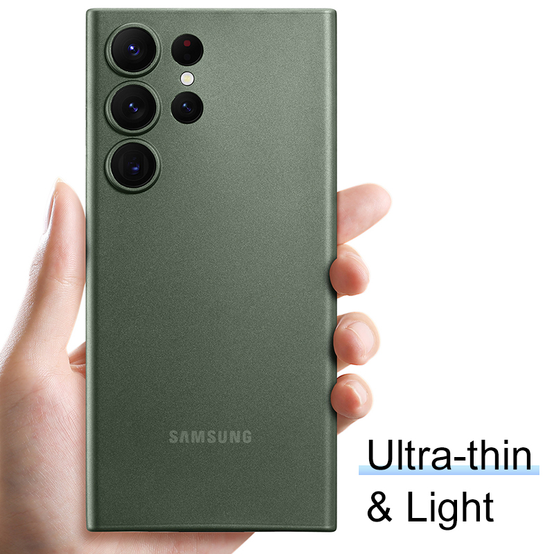 0.3mm Ultra-Thin Matte Phone Case For Samsung Galaxy S24 Plus Ultra Transparent Hard Back Case Cover For Samsung S 24 S24+ 2024. 