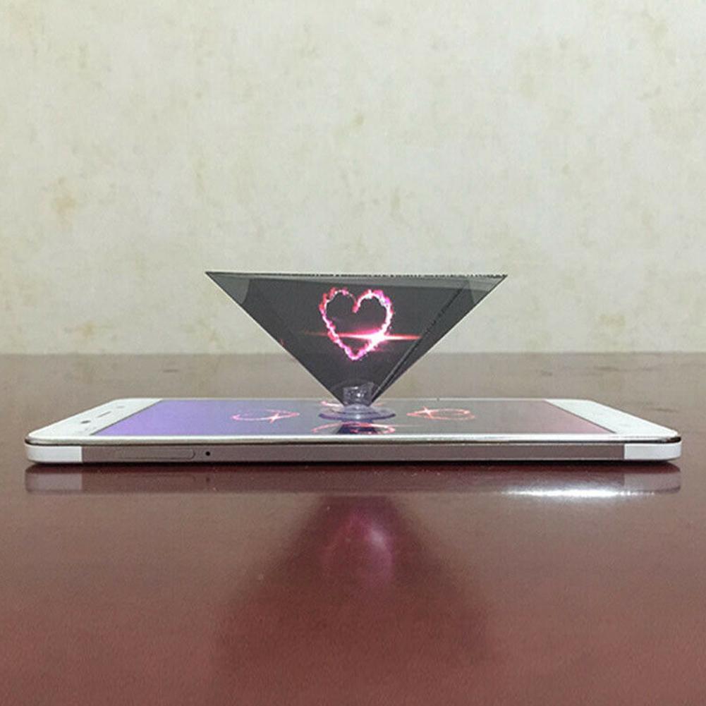 Mobile Phone Projector 3d Hologram Pyramid Display Projector Video Stand For Smart Mobile Phone. 